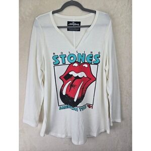 Torrid Rolling Stones Womens Waffle Shirt V Neck Size 1X Band‎ Music Concert